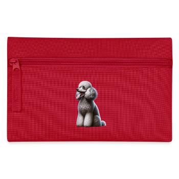 Pudel Poodle - Federtasche - Rot - Vorne