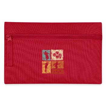 Bocce and Petanque Player Graphic - Pencil Case - red - Front