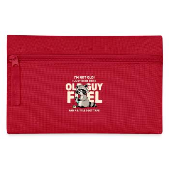 Waschbär-Treibstoff-Meme-Tee - Federtasche - Rot - Vorne