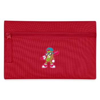 Kiwi Funny Cartoon Kids Youth Boys Girls - Federtasche - Rot - Vorne