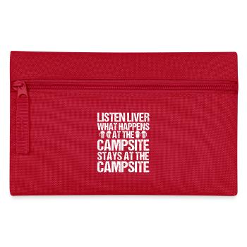 Camping Bonfire Camp Life Forest Camper - Federtasche - Rot - Vorne