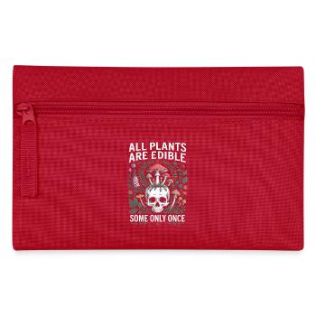 All Plants Edible Skull Mushrooms - Pencil Case - red - Front