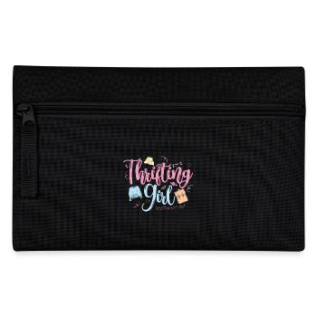 Thrift Shopper Thrifting Girl Thrift Store - Pencil Case - black - Front