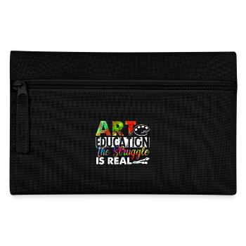 Art Teacher Art Education The Struggle Is Real - Pencil Case - black - Front