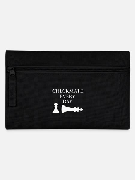 Échec et mat tous les jours Motivation Échecs Amoureux drôle - Trousse - noir
