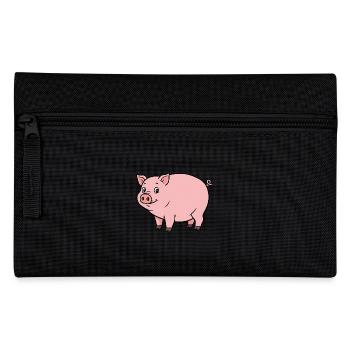 Animal Cartoon Pig - Pencil Case - black - Front