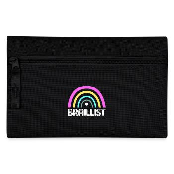 Blind Blindenschrift Braille - Pencil Case - black - Front