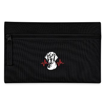 Great Dane heartbeat - Pencil Case - black - Front