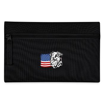 Australian Shepherd US America Flag Dog Wilsigns - Pencil Case - black - Front