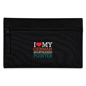 German Pointer Dog German Shorthair - Pencil Case - black - Front