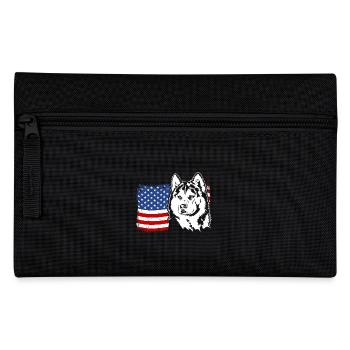Husky sibérien US Amérique drapeau chiens Wilsigns - Trousse - noir - Devant