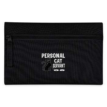 Funny Black Cat – Personal Cat Servant - Pencil Case - black - Front