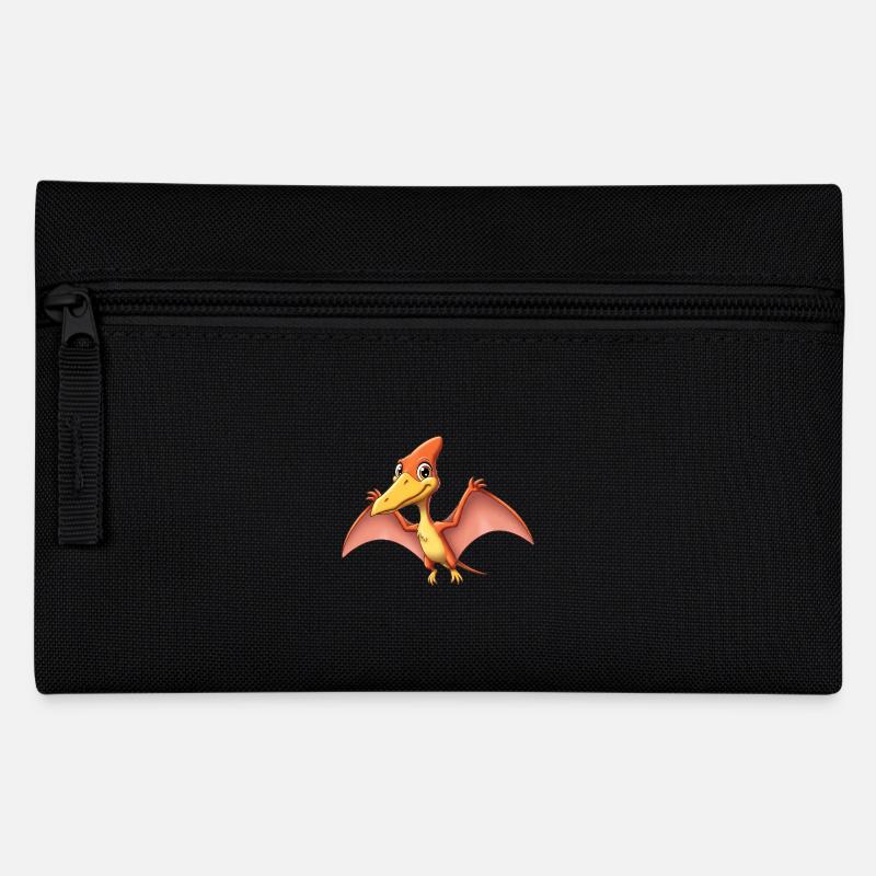 Dino Cartoon Pterodactylus - Federtasche - Schwarz