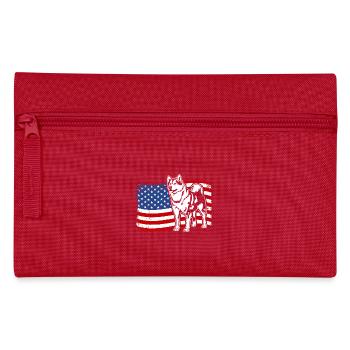 Alaskan Malamute US Amérique Drapeau Chiens Wilsigns - Trousse - rouge - Devant