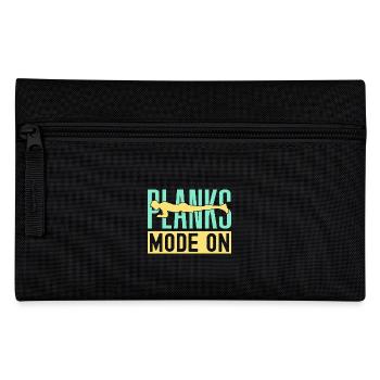 Fitness Fanatics Planks Mode On Calisthenics Gym - Pencil Case - black - Front