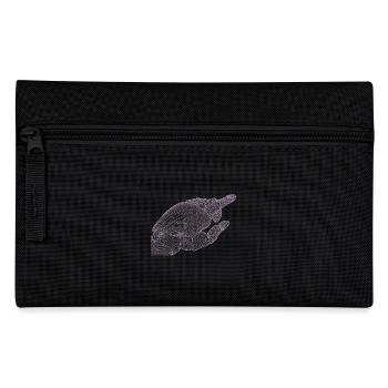 Geometric Hand Silhouette with Fractals - Pencil Case - black - Front