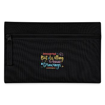 Artist Painter Graphic Willing To Discuss Drawings - Pencil Case - black - Front