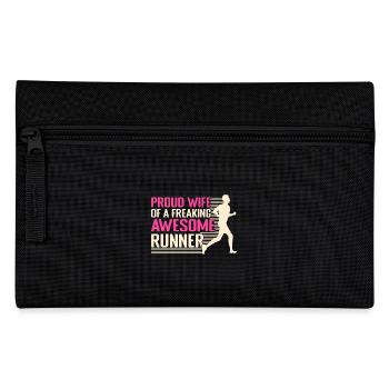 Courir fière épouse d’un marathonien génial - Trousse - noir - Devant