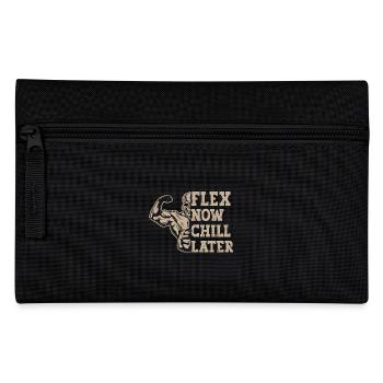 Powerlifting Bodybuilder Flex Now Chill Later Gym - Trousse - noir - Devant