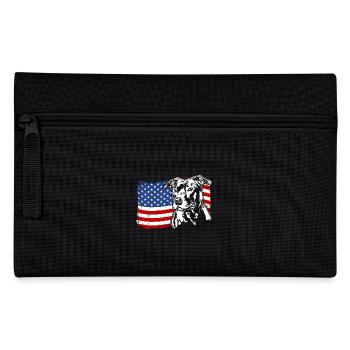 American Staffordshire US America Flag Wilsigns - Pencil Case - black - Front