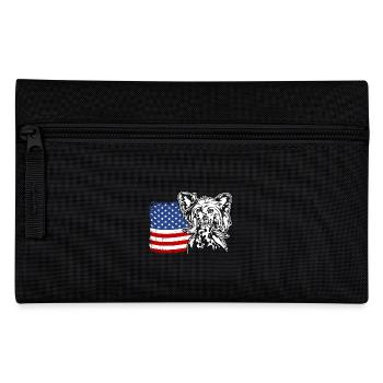 Chinese Crested Dog US America Flag Wilsigns - Pencil Case - black - Front