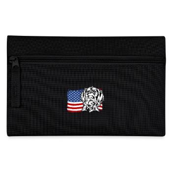 Allemand à poil dur US Drapeau de l’Amérique Wilsigns - Trousse - noir - Devant