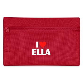 I love Ella Red Heart Love Fan Gift - Pencil Case - red - Front
