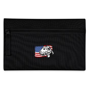 Airedale Terrier US America Flag Wilsigns - Pencil Case - black - Front