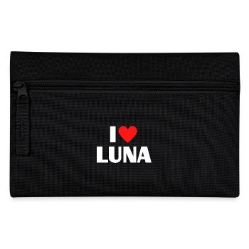 I love Luna Red Heart Love Fan Gift - Pencil Case - black - Front