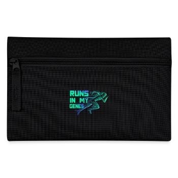 Running Runs In My Genes Marathon Runner Gift - Pencil Case - black - Front
