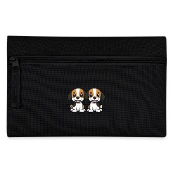 Beagle Hund Comic - Federtasche - Schwarz - Vorne
