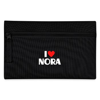 I love Nora Rotes Herz Liebe Fan Geschenk - Federtasche - Schwarz - Vorne