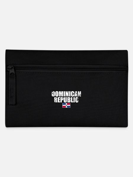 Dominican Republic Vintage Flagge Dominikanische - Federtasche - Schwarz