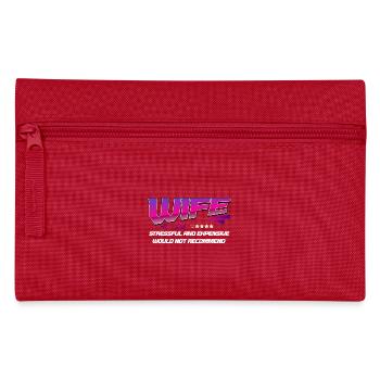 Ehefrau Bewertung Einer Von Fünf Sternen Lustiger Ehemann - Federtasche - Rot - Vorne