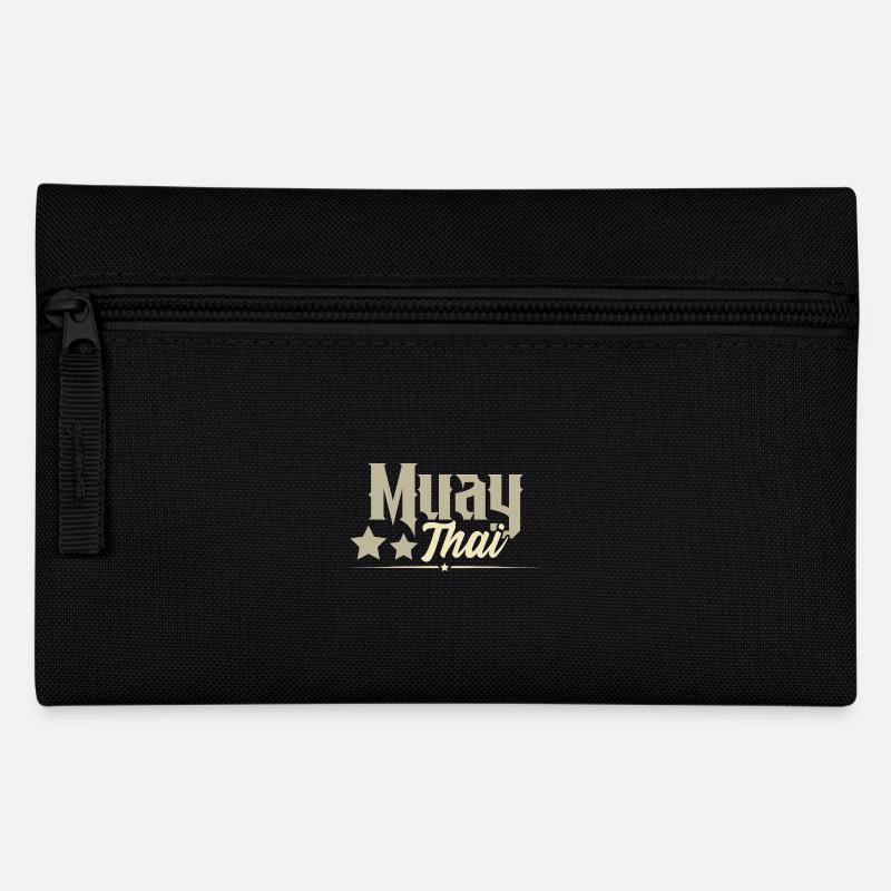 Muay Thai - Federtasche - Schwarz
