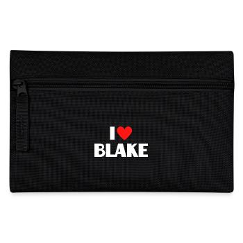 I love Blake Rotes Herz Liebe Fan Geschenk - Federtasche - Schwarz - Vorne