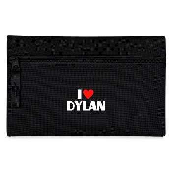 I love Dylan Rotes Herz Liebe Fan Geschenk - Federtasche - Schwarz - Vorne