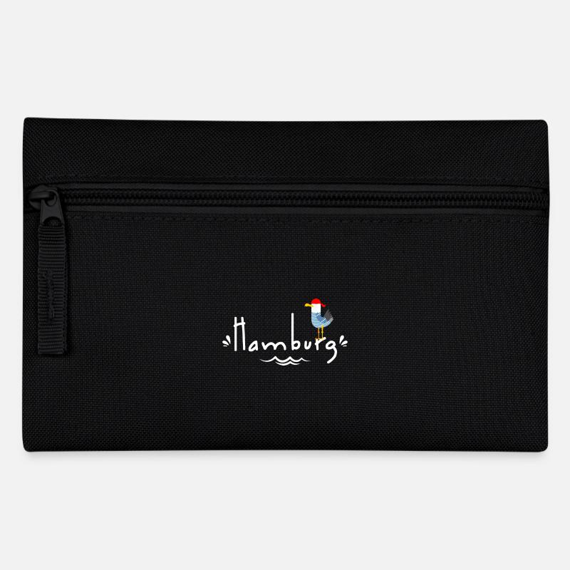 Hamburg Hamburger Möwe Nordsee Küste Cool Pirat - Federtasche - Schwarz