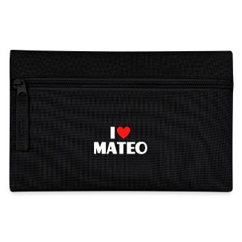 I love Mateo Rotes Herz Liebe Fan Geschenk - Federtasche - Schwarz - Vorne