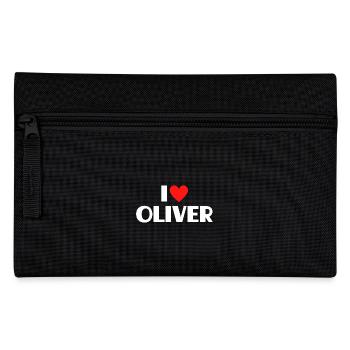 I Love Oliver Red Heart Love Fan Gift - Pencil Case - black - Front