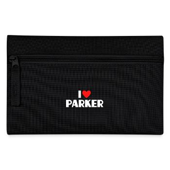 I Love Parker Red Heart Love Fan Gift - Pencil Case - black - Front