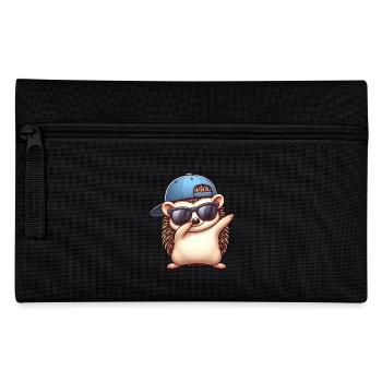 Igel Cartoon Cool Dab Dabbing Basecap - Federtasche - Schwarz - Vorne