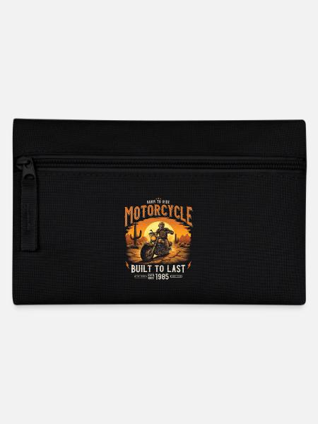 Jahrgang 1985 geboren Motorrad Biker - Federtasche - Schwarz