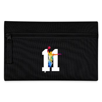 NUMÉRO 11 : 11E ANNIVERSAIRE DE BASKET-BALL - Trousse - noir - Devant
