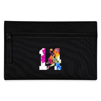14TH BIRTHDAY BASKETBALL NUMBER 14 - Pencil Case - black - Front