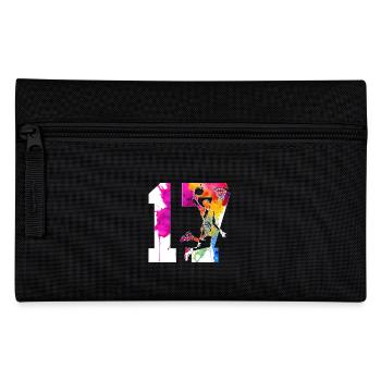 17TH BIRTHDAY BASKETBALL NUMBER 17 - Pencil Case - black - Front