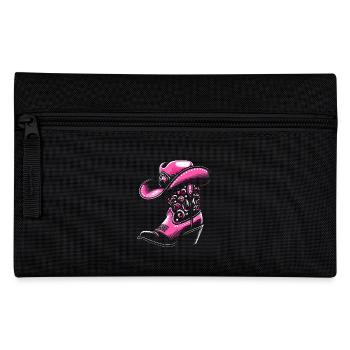 Line Dance Stiefel mit Stetson - Federtasche - Schwarz - Vorne