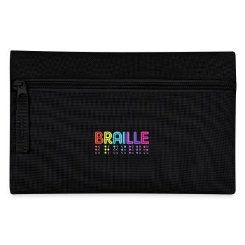 Blindenschrift Braille Blind - Pencil Case - black - Front