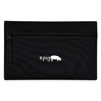 Funny Pig Hashtag - Pencil Case - black - Front