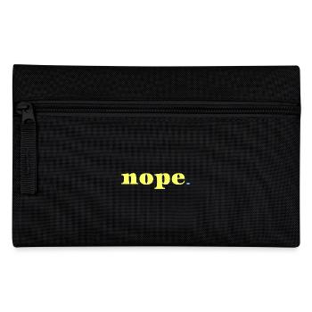 Nope Statement Spruch Ironie Minimal Stil - Federtasche - Schwarz - Vorne